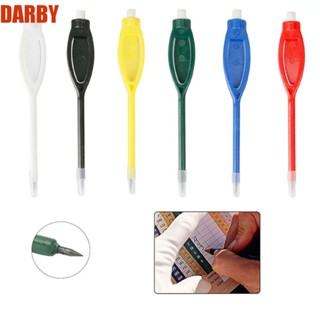 Darby ปากกาคะแนนกอล์ฟ พลาสติก ที่มีสีสัน อุปกรณ์เสริม สําหรับนักกอล์ฟ