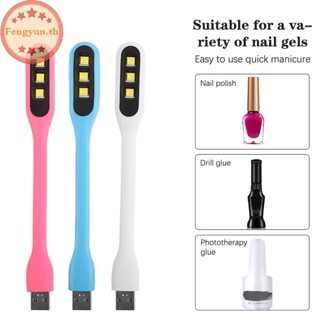 Fengyun เครื่องเป่าเล็บซิลิโคน UV อินเตอร์เฟซ USB แบบมือถือ ขนาดเล็ก สุ่มสี สําหรับตกแต่งเล็บ TH