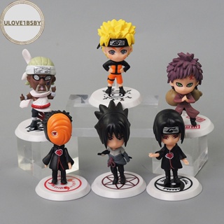 Ulove1bsby โมเดลฟิกเกอร์ PVC รูปปั้นอนิเมะนารูโตะ Shippuden 6 ชิ้น ต่อชุด