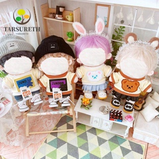 Tarsureth เสื้อฮู้ดดี้ กางเกง ลายหมี ขนาดเล็ก 20 ซม. อุปกรณ์เสริม สําหรับตุ๊กตา