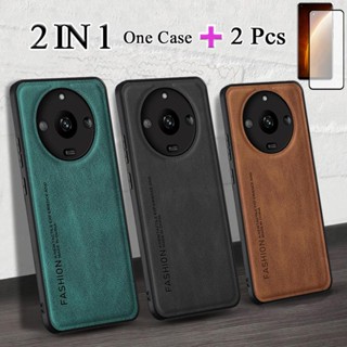 2 IN 1 เคสหนัง เซรามิค สองชิ้น สําหรับ Realme Narzo 60