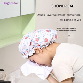 Brightstar หมวกอาบน้ํา สองชั้น หนา กันน้ํา และน้ํามัน หมวกอาบน้ํา อุปกรณ์ห้องน้ํา สปา ร้านทําผม ใหม่