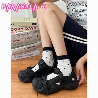 Paranoia I รองเท้ากีฬา รองเท้าแพลตฟอร์ม สีขาว เข้ากับทุกการแต่งกาย สําหรับผู้หญิง