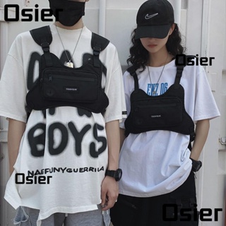 Osier1 กระเป๋าเป้สะพายหลังลําลอง มีซิป กันน้ํา สีดํา เหมาะกับใส่ทํางานกลางแจ้ง แฟชั่นสําหรับผู้ชาย และผู้หญิง