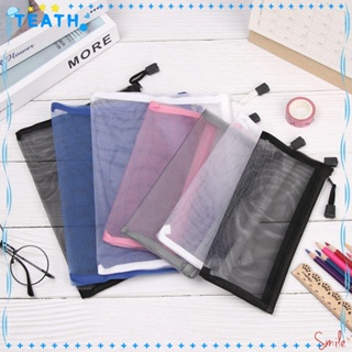 Teath กระเป๋าใส่เหรียญ กระเป๋าเครื่องสําอาง แบบมีซิป สีพื้น 1 ชิ้น