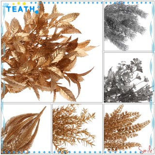 Teath กล่องดอกไม้ประดิษฐ์ สีทอง สีเงิน DIY สําหรับประดับตกแต่ง 1 ชิ้น