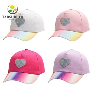 Tarsureth หมวกเบสบอล กันแดด ปักลายหัวใจ หลากสี สําหรับเด็ก