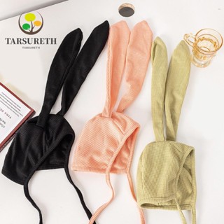 Tarsureth หมวกแก๊ป ผ้าฝ้าย แบบสวมหัว ลายหูกระต่ายยาว สีพื้น ให้ความอบอุ่น สําหรับเด็กผู้ชาย และผู้หญิง อายุ 0-2 ปี