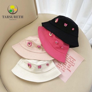 Tarsureth หมวกบักเก็ต กันแดด ลายการ์ตูนหมี สตรอเบอร์รี่ หลากสี สําหรับเด็ก