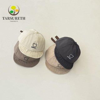 Tarsureth หมวกเบสบอล ผ้าฝ้าย กันแดด ปรับขนาดได้ 5-24 เดือน สีพื้น สไตล์เกาหลี สําหรับเด็ก