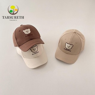 Tarsureth หมวกเบสบอล ปักลายหมี ปรับได้ สําหรับเด็ก
