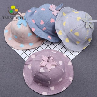 Tarsureth หมวกบักเก็ต หมวกชาวประมง ผ้าฝ้าย ทรงกลม สีฟ้า สีม่วง สีชมพู สีเทา สําหรับเด็ก 3-36 เดือน