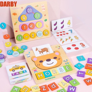 Darby 2 in 1 เกมกระดานจับคู่ตัวอักษร และตัวเลข สําหรับเรียนรู้ตัวอักษร และตัวเลข