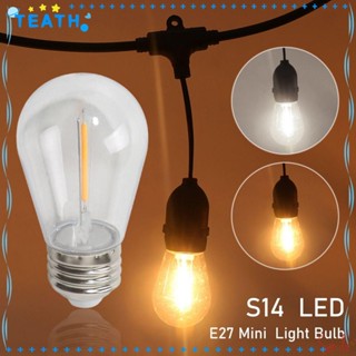 Teath หลอดไฟคริสตัล E27 LED S14 2W 1W สีขาว อบอุ่น สําหรับตกแต่งบ้าน