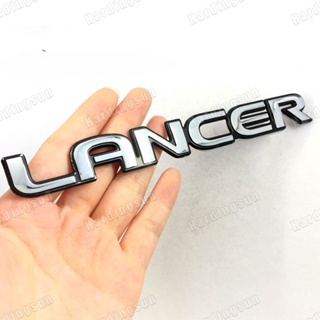 1 x ABS โครเมี่ยม LANCER โลโก้รถ ด้านหลังอัตโนมัติ สติกเกอร์ตราสัญลักษณ์ สติกเกอร์รูปลอก สําหรับ MITSUBISHI LANCER