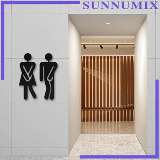 [Sunnimix] ชุดป้ายสัญลักษณ์ สเตนเลส 5.9 นิ้ว สําหรับห้องน้ํา ประตู ตกแต่ง