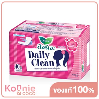 LAURIER แผ่นอนามัย Daily Clean Pink Sakura [40pcs] ลอรีเอะ แผ่นอนามัย กลิ่นพิงค์ซากุระ.