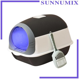 [Sunnimix] กล่องห้องน้ําแมว ขนาดใหญ่ ทนทาน พร้อมประตู สําหรับสัตว์เลี้ยง แมว