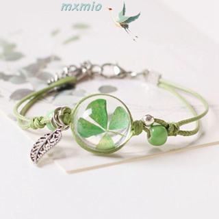 Mxmio สร้อยข้อมือดอกไม้แห้ง เครื่องประดับ ของขวัญ ปรับได้ ฮอร์บาเรียม แฟนสาว สร้อยข้อมือสาน สไตล์เกาหลี สร้อยข้อมือหญ้า บอลถัก สร้อยข้อมือเชือก