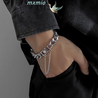 Mxmio สร้อยข้อมือ โซ่หนา สไตล์ฮิปฮอป ลําลอง เข้ากับทุกการแต่งกาย เครื่องประดับ สําหรับผู้ชาย ผู้หญิง