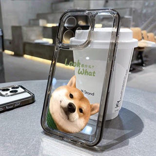 สุนัขเซลฟี่ เคสใส เคสไอโฟน Compatible for iPhone 11 13 14 12 Pro Max XR 7 8 SE Plus X XS Max 2020 2022 TPU