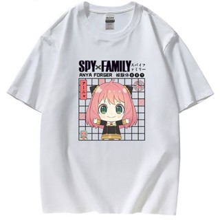 เสื้อยืดลายฤดูร้อน เสื้อยืดผ้า Anime spy x family ลอยด์ ฟอเจอร์ อาเนีย ฟอเจอร์ ยอร์ ฟอเจอร์ เสื้อยืดคอตตอนฤดูร้อน S-5XL