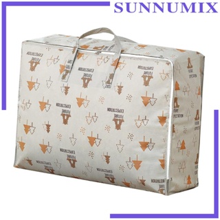 [Sunnimix] กระเป๋าผ้าไม่ทอ ประหยัดพื้นที่ สําหรับเก็บเครื่องนอน หมอน ผ้าห่ม