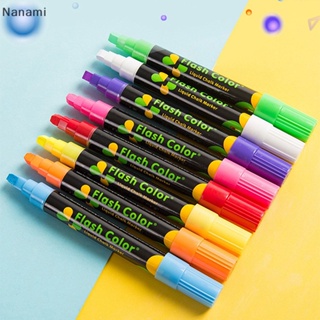 [Nanami] ปากกามาร์กเกอร์เรืองแสง ลบได้ สําหรับเขียนกระดานดํา