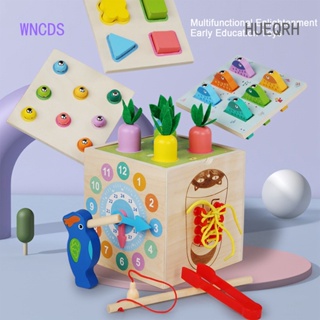 Hueqrh 8 In 1 Montessori ของเล่นไม้ เกมปริศนา เพื่อการเรียนรู้ สําหรับเด็ก 1 ปีขึ้นไป