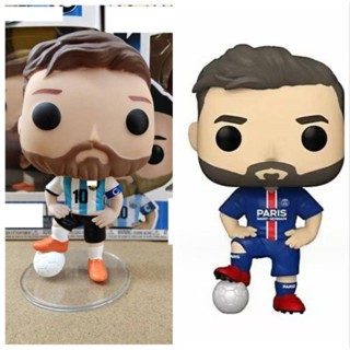 โมเดลฟิกเกอร์ Funko Pop Football Lionel Messi Paul Pogba Roberto Firmino ของเล่นสําหรับเด็ก