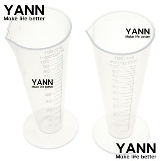 Yann1 ถ้วยตวง พลาสติก ฐานกลม ทรงสามเหลี่ยม หนา 100 มล. ทนกรด และด่าง สําหรับห้องทดลอง 3 ชิ้น