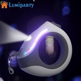 Lumiparty เชือกจูงสัตว์เลี้ยง แบบอัตโนมัติ พร้อมไฟ Type-c ชาร์จไฟได้ สําหรับสัตว์เลี้ยง สุนัข