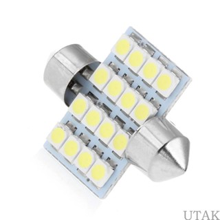 Utake หลอดไฟ LED 3528 16SMD 31 มม. สําหรับติดป้ายทะเบียนหลังคารถยนต์ 1 ชิ้น