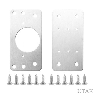 Utake ชุดอุปกรณ์สกรูบานพับ สเตนเลส สําหรับซ่อมแซมบานพับประตู ตู้กับข้าว