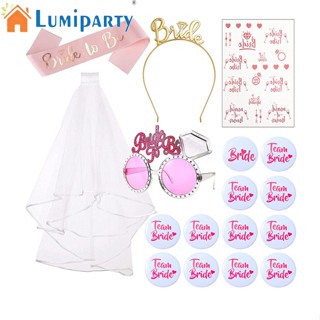 Lumiparty สติกเกอร์ผ้าซาติน ลายเจ้าสาว To Be Veil สําหรับตกแต่งงานแต่งงาน