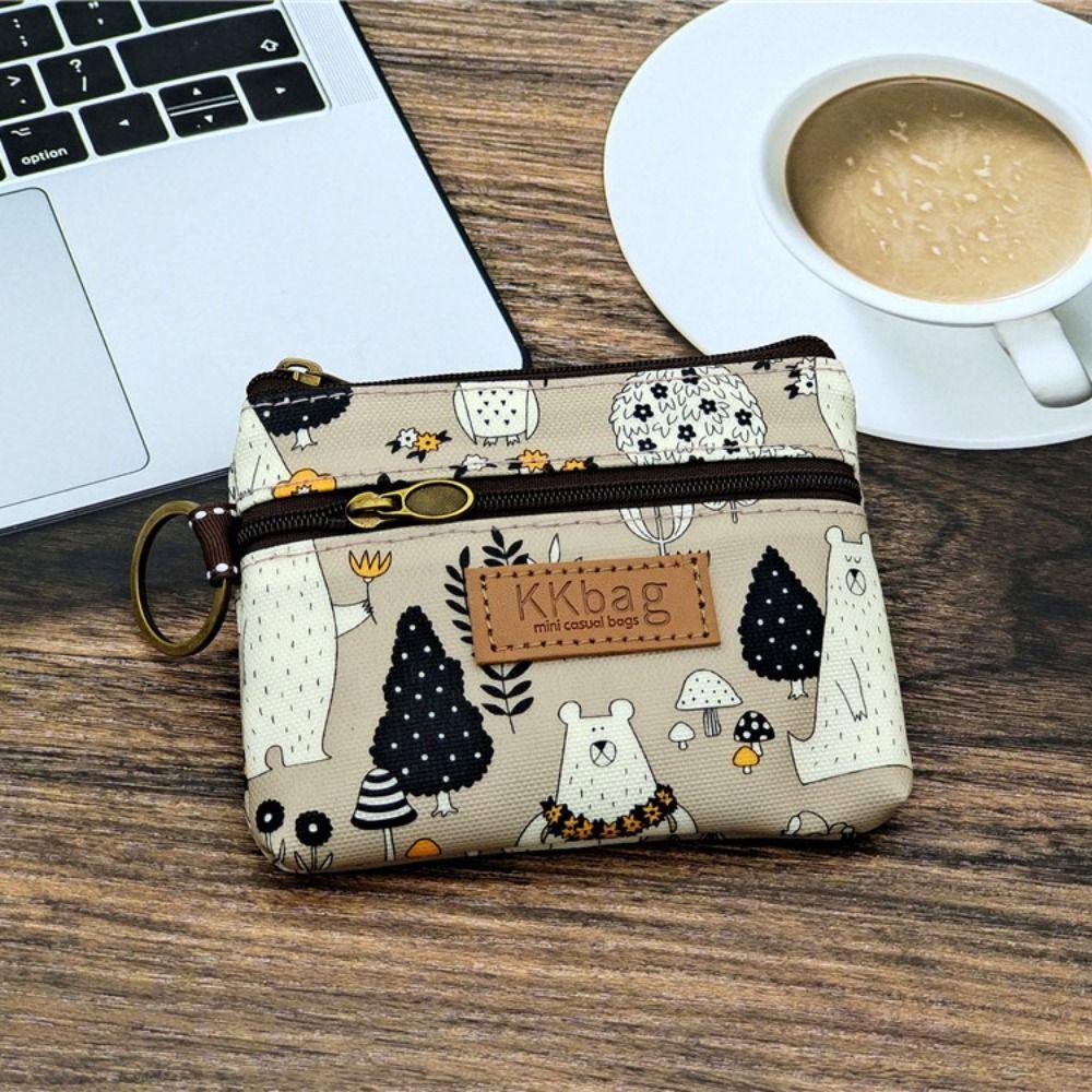 Tonfashion กระเป๋าเก็บเหรียญ ขนาดเล็ก น้ําหนักเบา ลายการ์ตูน ใส่บัตร กุญแจ สําหรับนักเรียน