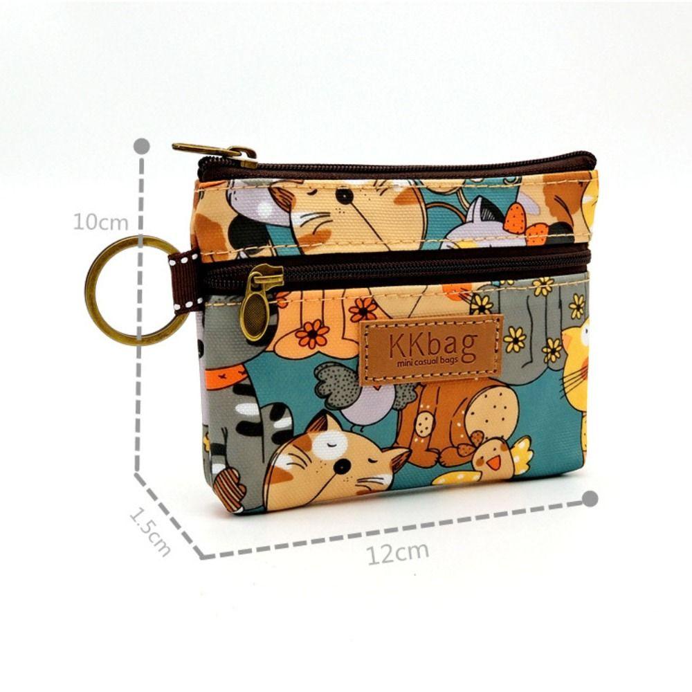 Tonfashion กระเป๋าเก็บเหรียญ ขนาดเล็ก น้ําหนักเบา ลายการ์ตูน ใส่บัตร กุญแจ สําหรับนักเรียน