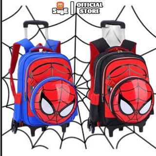 Suge กระเป๋าเป้สะพายหลัง ลายการ์ตูน Spider Man ความจุขนาดใหญ่ สําหรับเด็กนักเรียน