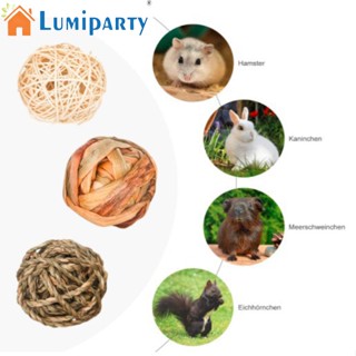 Lumiparty ลูกบอลหญ้าธรรมชาติ อเนกประสงค์ ของเล่นเคี้ยวได้ สําหรับกระต่าย หนูแฮมสเตอร์ ชินชิล่า 9 ชิ้น