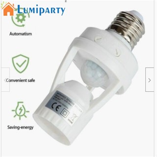 Lumiparty E27 ซ็อกเก็ตสวิตช์หลอดไฟ Led 110 220v เซนเซอร์จับการเคลื่อนไหว สําหรับครอบครัว ออฟฟิศ