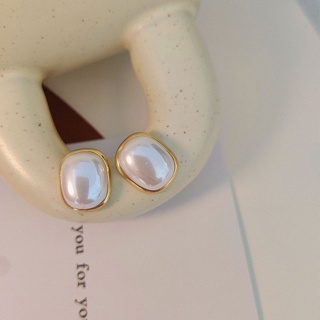 S925 exquisite retro oval pearl earrings womens new fashion French socialite earrings temperament personality earrings
