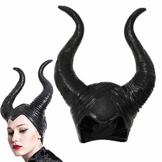 Halloween Hat Horns Cosplay Maleficent Evil Queen Headpiece Headwear Costume