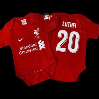 ชุดรอมเปอร์ ลาย Liverpool พร้อมชื่อ สําหรับเด็ก ZHA9 2021