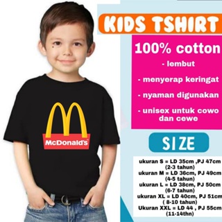 เสื้อยืด ลาย Mc DONALDS MCDONALDS MEKDI สําหรับเด็ก อายุ 1-12 ปี 1-2 3 4 5 6 7 8 9 10 11 12 ปี