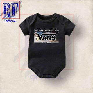 Putih Hitam baby Jumper brand distro Vans ชุดบอดี้สูท เสื้อยืด แขนสั้น ลายกบ สีดํา สีขาว ไซซ์ 0-12 เดือน 1 ปี สําหรับเด็ก