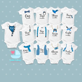 บลูบอย รายเดือน Milestone Onesies