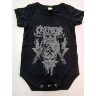 จัดส่งฟรี! Kreator BAND DYING ALIVE BABY ROMPER BABY เสื้อยืดเด็ก วันพีช