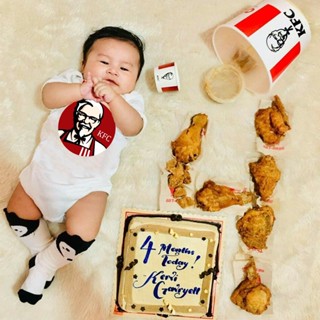 Haginbaby ชุดรอมเปอร์ ลายธีมอาหาร KFC Baby ONESIE KFC น่ารัก แฟชั่น สําหรับเด็กทารก