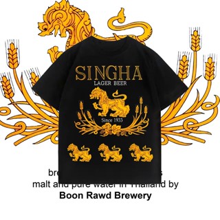 เสื้อยืดคุณภาพดี  singha   เสื้อยืดสตรีท