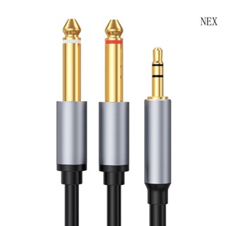 Nex สายเคเบิลแยกเสียงสเตอริโอ 6 5 มม. เป็น 3 5 มม. สําหรับมิกเซอร์แล็ปท็อป และลําโพง